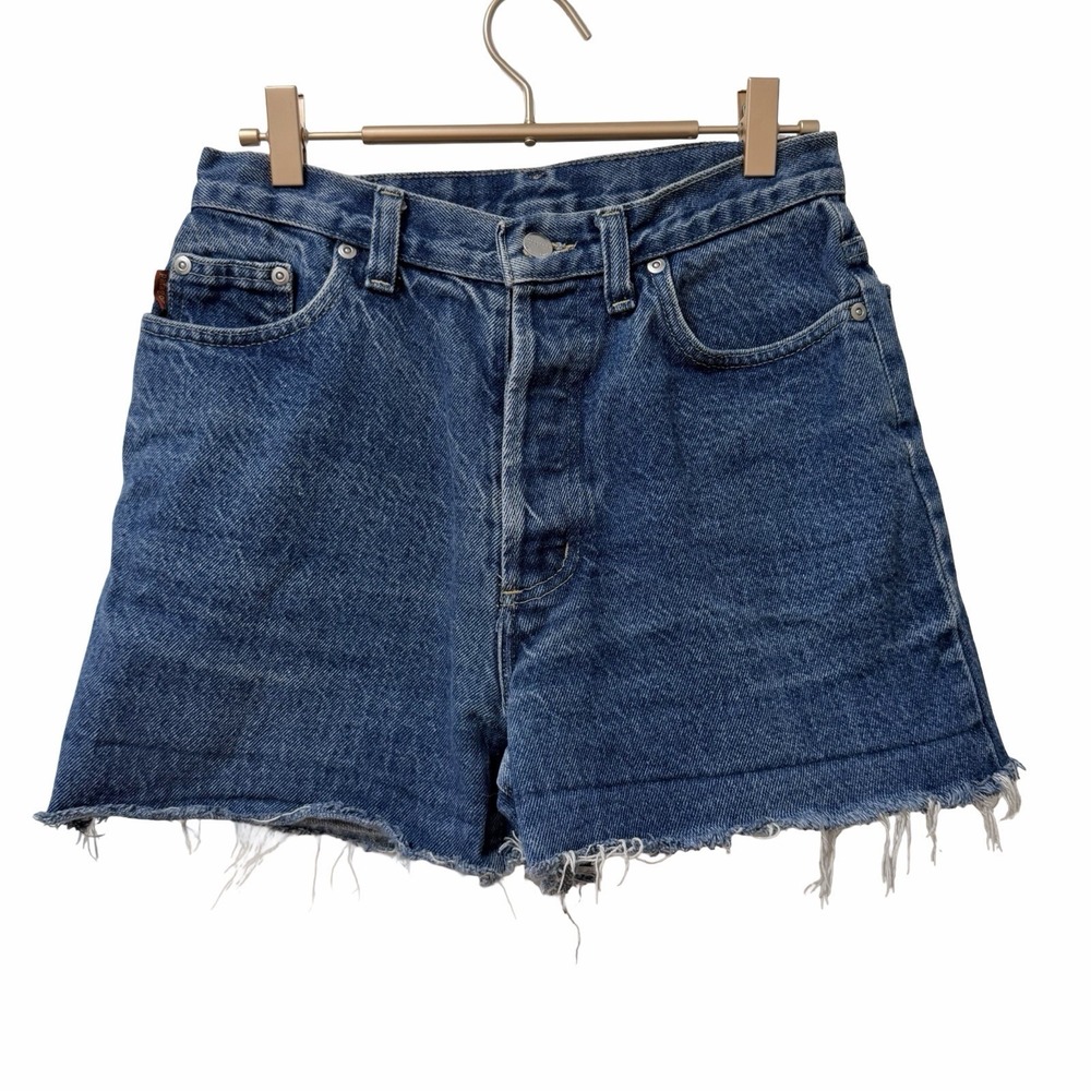 Vintage 90s Patagonia Womens Cutoff High Rise Denim Shorts Size 26 Button Fly